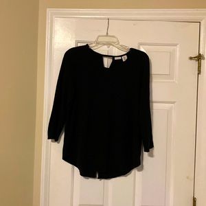 MAX STUDIO 3/4 sleeve top size medium black